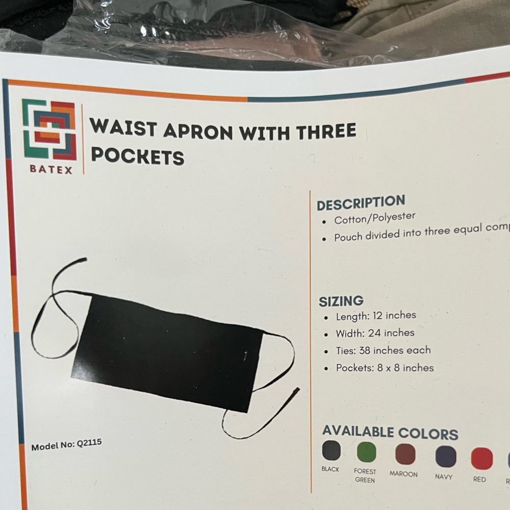 2 Cotton Aprons - Black